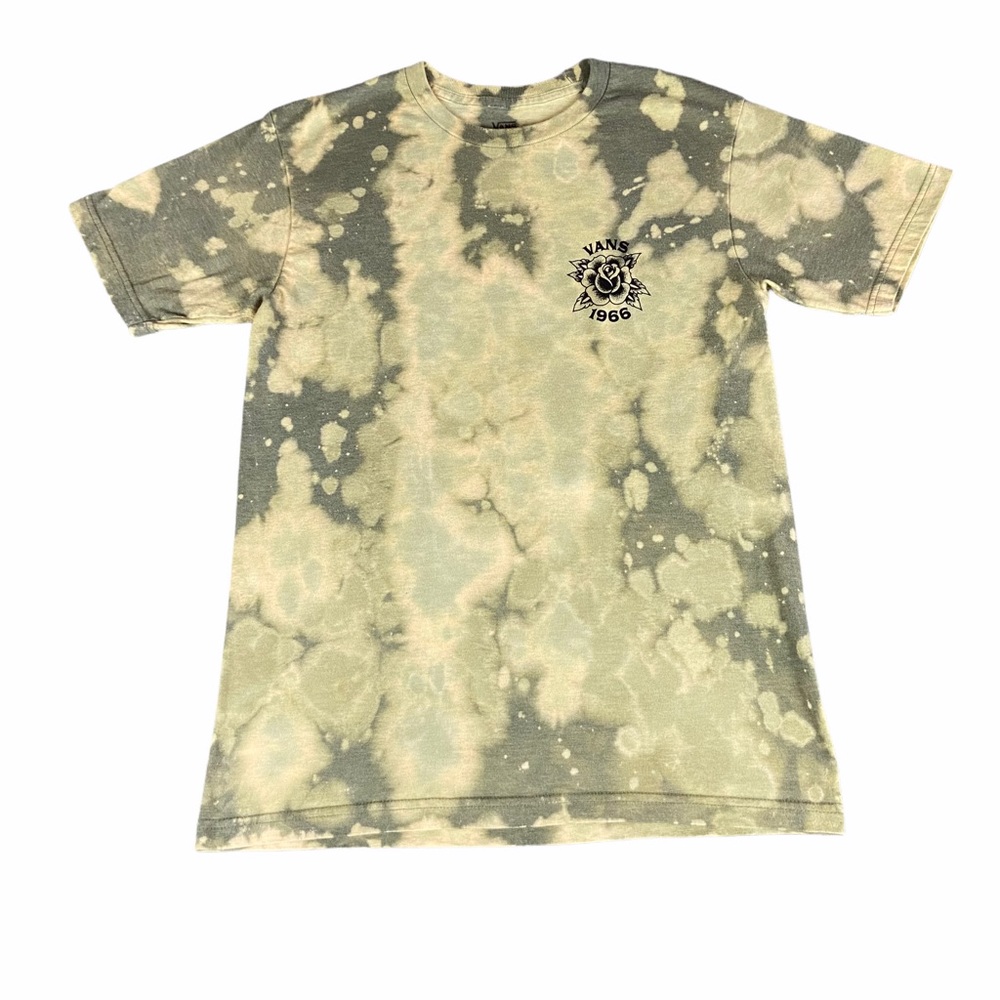 Vans Green Acid Wash Rose Snake Graphic T-Shirt